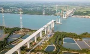 Cầu Phước Khánh trên cao tốc Bến Lức - Long Thành thi công trở lại