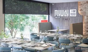 Mô hình rang xay cà phê kết hợp nhà hàng tại My Way Coffee Mô hình rang xay cà phê kết hợp nhà hàng tại My Way Coffee