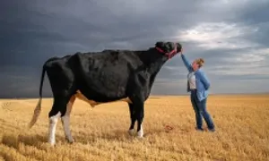 Con bò lập kỷ lục thế giới với chiều cao gần 2 m